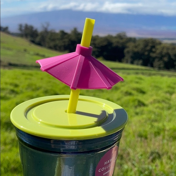 Starbucks Hawaii 2020 Blue Glass umbrella cup NWT - Picture 5 of 7